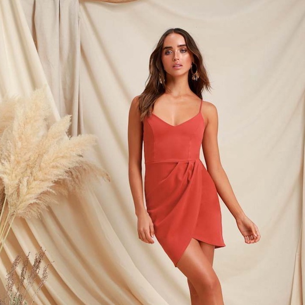 Lulus Forever Your Girl Rust Red Bodycon Dress